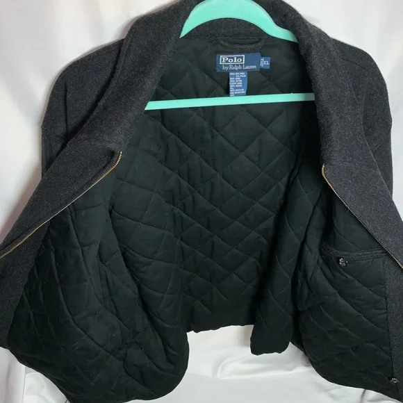 Polo by Ralph Lauren, WoolBlend ~Quilted Coat -XL - Picture 4 of 12